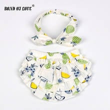 Baby Girl Clothes Fruit pattern Cotton Baby Bloomers Baby Shorts and Headband Newborn Girls Boys Diaper Covers 0-2 Years 2024 - buy cheap