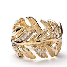 Romatic обручальное кольцо золотого цвета, креативные кольца для девушек, вечерние свадебные ювелирные Кольца Подарочные, оптовая продажа 2024 - купить недорого