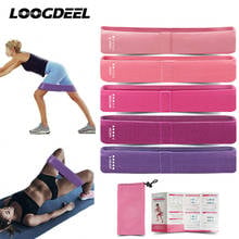 Conjunto de bandas de resistencia de tela para entrenamiento deportivo, bandas elásticas para glúteos, expansor de goma para Yoga y Fitness, equipo de ejercicio 2024 - compra barato