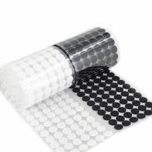 Ganchos adhesivos de doble cara de nailon mágico, 60 /120 pares, 15mm, discos de bucle Blanco/Negro, redondos, con cinta de sujeción autoadhesiva 2024 - compra barato