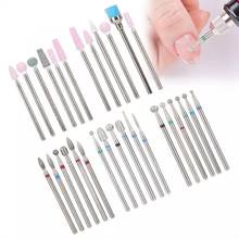 6pcs/pack Stainless Steel Diamond Nail Drill Milling Nail Drill Bits Cuticle Cutter for Removing Nail Gel Polish Manicure Tools 2024 - buy cheap