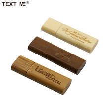 TEXT MEUSB-unidad flash USB 2,0, 4GB, 8GB, 16GB, 32GB, 64GB, memoria USB para regalo, logotipo personalizado, tarjeta de memoria de madera natural 2024 - compra barato
