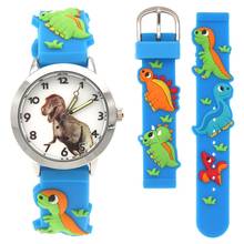 New Fashion Casual Kids Watches Children Watch Dinosaur Dial Kids 3D Child Boy Girls Silicone Quartz Wristwatch Kid Watch Gifts 2024 - buy cheap