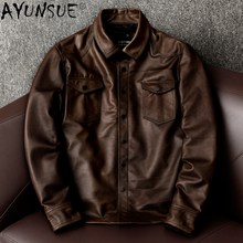 AYUNSUE High Quality Genuine Leather Jacket Men Spring Autumn 2021 Sheepskin Coat Plus Size Mens Jackets Vintage Veste Homme 2024 - buy cheap