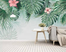 Papel tapiz personalizado con foto del sudeste asiático, paisaje de plantas de selva tropical, Fondo de tv, pared de sala de estar, mural 3d, papel tapiz 2024 - compra barato