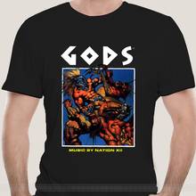 Официально снуд. Мужская хлопковая футболка Bitmap Brothers GODS Game Cover в стиле ретро Atar i Amiga fashion T-sdhirt 2024 - купить недорого