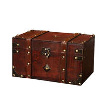 Retro Treasure Chest Vintage Wooden Storage Box Antique Style Jewelry Organizer for Jewelry Box Trinket Box 2024 - buy cheap