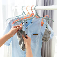 Travel Folding Hanger With Clip Drying Rack Anti-Skid Clothes Hangers Portable Hangers Clothes Clips 2024 - buy cheap