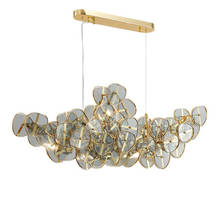 Rectangular crystal chandelier restaurant island decorative lights American creative window lights 2024 - buy cheap