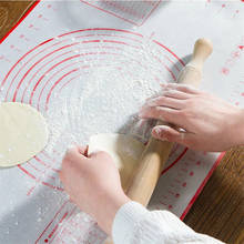 Não-deslizamento de silicone pastelaria esteira extra grande assadeira contador de massa de rolamento tapete forno forro fondant torta crosta ferramentas de pastelaria 2024 - compre barato
