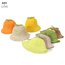 Sombrero de paja transpirable para niños y niñas, gorro de paja con diseño de hierba bonita, estilo panamá, de princesa, para playa 2024 - compra barato
