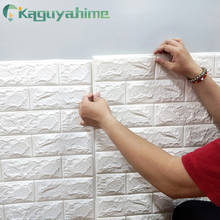 Kaguyahime 3D Wallpaper DIY Marble Sticker Waterproof Stickers Wall Papers Home decor Kids Room 3D Self-Adhesive Wallpaper Brick 2024 - buy cheap