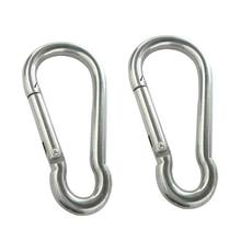 5pcs 304 Stainless Steel Spring Snap Hook Quick Link Carabiner Clip M5 Heavy Duty 2024 - buy cheap