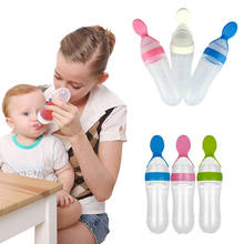 90ML Baby Feeding Bottle with Tongue Pressing Type Lip Mouth Spoon Infant Training Milk Rice Paste Squeeze Feeder Tableware 2024 - buy cheap