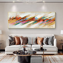 100% pintura abstrata moderna de paisagem, pintura a óleo em tela, arte para parede, pinturas de acrílico para sala de estar 2024 - compre barato