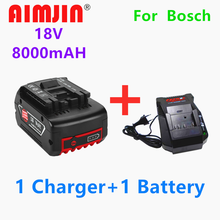 2021 100% original18v 8000mah bateria de íon de lítio recarregável para 18v bosch ferramenta elétrica bateria de backup portátil + carregador 2024 - compre barato
