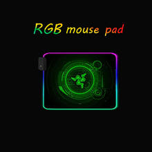 Mouse pad gamer rgb pequeno, tapete para mouse de mesa, com retroiluminação 2024 - compre barato
