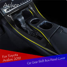 Автомобильный Шестерни коробка переключения Панель крышка Стикеры отделочные полоски декоративный защиты авто-Стайлинг для Toyota Avalon 2019 2024 - купить недорого