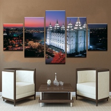 5 Pieces Salt Lake City Temple Square Canvas HD Prints Poster Home Modern Decor Paintings For Living Room Wall Art Pictures 2024 - buy cheap