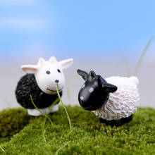 Mini figuras Kawaii de animales de oveja para el hogar, miniaturas de microhadas para decoración de jardín, accesorios DIY, 10 Uds. 2024 - compra barato
