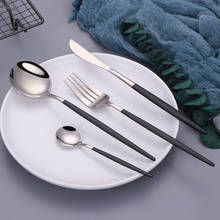 Tableware 304 Stainless Steel Cutlery Set Travel Dinnerware Outdoor Portable Flatware Mirror Fork Knife Spoon Set Dropshipping 2024 - buy cheap