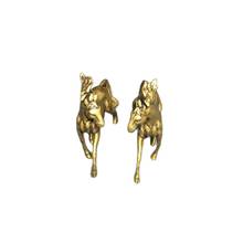 Colete bronze um par de ornamentos de cavalo bronze puro sucesso 2024 - compre barato