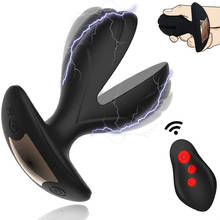 Vibrating Anal Plug with Electric Shock Pulse Vibrator Prostate Massager for Men Women G-P Point Couple Remote Control Sex Toys 2024 - buy cheap
