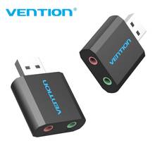 Vention внешняя звуковая карта USB 3,5 мм адаптер для наушников Aux аудио карта для микрофона Динамик PUBG компьютерная звуковая карта 2024 - купить недорого