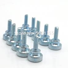 10PCS M3 M4 M5 Knurling Flat high Head Knurled Thumb Screw Hand Tighten Computer Screws  carbon steel with znic 2024 - buy cheap