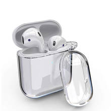 Transparent Silicon Bluetooth Wireless Earphone Case For AirPods 1 2 Crystal Protective Cover for Apple Airpods Charging Box 2024 - buy cheap