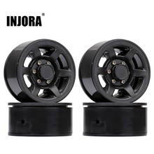INJORA 4Pcs Plastic 1.55" Beadlock Wheel Rim White/ Black for 1/10 RC Crawler Car Axial 90069 D90 TF2 Tamiya CC01 LC70 MST JIMNY 2024 - buy cheap