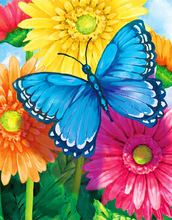 Mosaico de mariposas y flores 5D, punto de cruz, pintura de diamante completo, regalo, bordado, decoración del hogar 2024 - compra barato