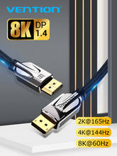 Vention-Cable DisplayPort 1,4 macho-Macho, 8K @ 60Hz, puerto de pantalla de alta velocidad de 32,4 Gbps, para vídeo, PC, portátil, DP 1,4, de aluminio 2024 - compra barato