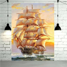 Full Square/Round Drill 5D DIY Diamond Painting Sailboat Diamond Embroidery sea Landscape Picture Of Rhinestone Decor, 2024 - buy cheap