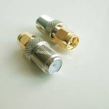 1 peça conector fêmea f para sma, conector macho de conexão coaxial de rf 2024 - compre barato