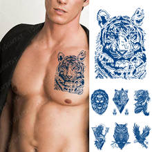 Juice Lasting Ink Tattoos Body Art Waterproof Temporary Tattoo Sticker Leopard Tiger Tatoo Arm Fake Totem Mechanical Owl Tatto 2024 - buy cheap