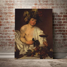 O adolescente bacchus caravaggio quadro de madeira quadro quadro quadro quadro quadro da lona parede arte decoração sala estudo casa impressões 2024 - compre barato