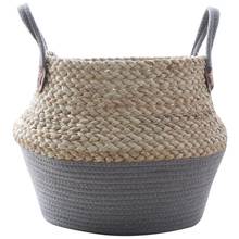 Foldable Natural Seaweed Weaving Flower Pot Seagrass Wicker Basket Flower Plant Home Decor Garden Storage Accessories 2024 - buy cheap