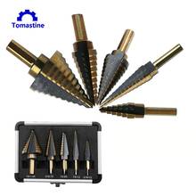 HSS Step Drill Bit Set Tools Aluminum Case Metal Drilling Tools Step Cone Drill for Steel Wood Iron Metal PVC Board Drilling 2024 - buy cheap