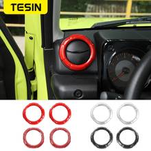 TESIN ABS Car Air Conditioning Vent Outlet Decoration Ring Stickers for Suzuki Jimny 2019 2020 2021 Car Interior Accessories 2024 - buy cheap