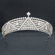 Classic Zirconia Royal Tiara for Wedding,Crystal Princess Tiaras Diadem for Girl,Prom,Party Head Jewelry CH10365 2024 - buy cheap