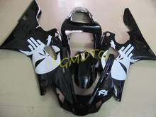 Kit de carenagem injeção 100%, compatível com yamaha, preto e branco, yzf1000, yzf, r1, bodyork, yzfr1 2000, 2001, yzf, r1, 00 e 01 2024 - compre barato