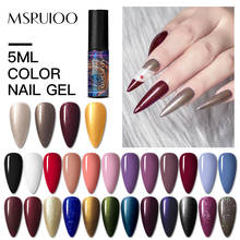 MSRUIOO 5ml Matte Top Coat Color UV Gel Nail Polish Red Gray Semi Permanent Soak Off UV Gel Varnish DIY Nail Art Paint Gel 2024 - buy cheap