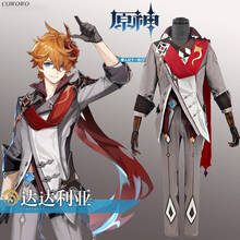 Anime! Genshin Impact Tartaglia DaDaLiYa Game Suit Cool Uniform Cosplay Costume Halloween Carnival Party Outfit For Men 2020 NEW 2024 - buy cheap