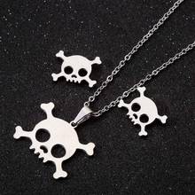 Skull necklace men Neck chain men pendants stainless steel chain necklace set male accessories Gothic Hip hop jewelry the neck 2024 - buy cheap