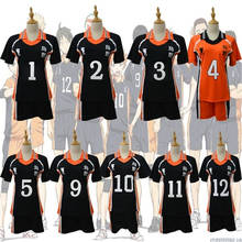 2 PCS Sets Haikyuu Cosplay Costume Karasuno High School Volleyball Uniform Hinata Shyouyou Sportswear Jerseys 2024 - buy cheap