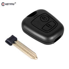 KEYYOU 2 Button Remote Key Fob Car Key Case For Citroen C1 C2 C3 Saxo Xsara Picasso Berlingo Uncut Blade Car Key Shell 2024 - buy cheap