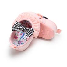 Newborn Baby Girl Shoes Bow Lace Princess Baby Shoes First Walkers Toddler Cotton Girls Shoes Autumn 2024 - buy cheap