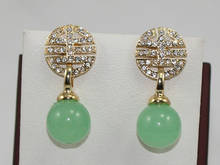 Lady's New vintage Classic Green 12mm green Natural jade  Drop Earring 2024 - buy cheap