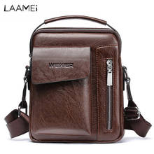 LAMMEI Casual Men Shoulder Bag Vintage Crossbody Bags High Quality Male Bag Leather Handbag Men Messenger Bags 2024 - buy cheap